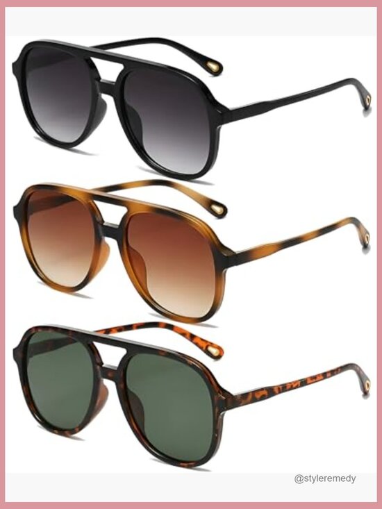 Polarized Aviator Sunglasses with UV400 Protection, Plastic Frames main image 4